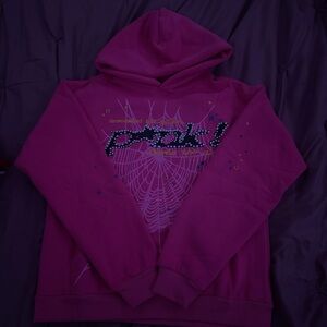 Pink Graphic Hoodie Sweater